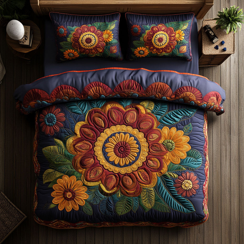Botanical Blossom WJ1403034CL Quilted Bedding Set