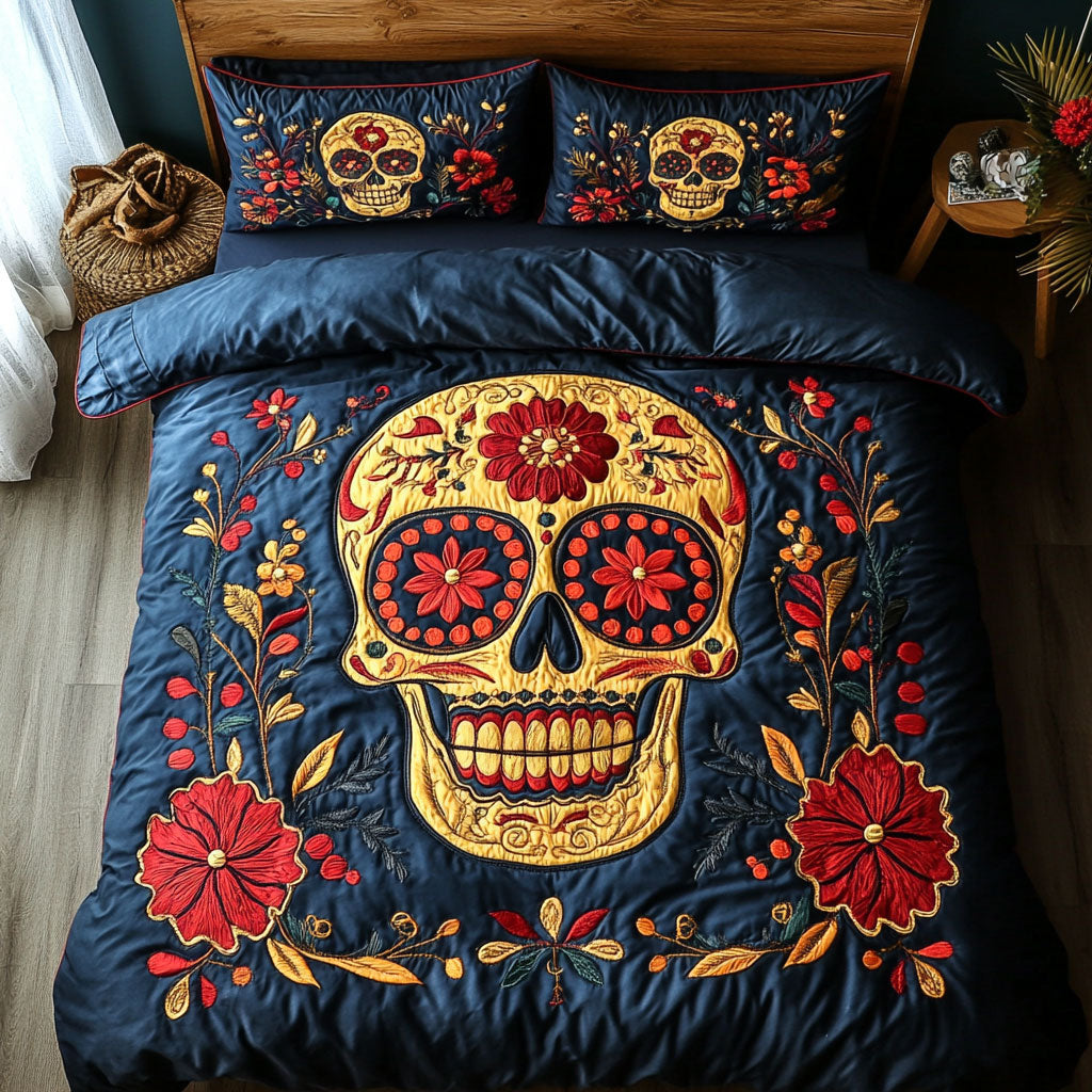 Sugar Skull WJ1303043CL Quilted Bedding Set