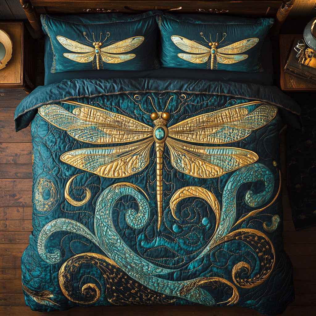 Dragonfly WX2702013CL Quilted Bedding Set
