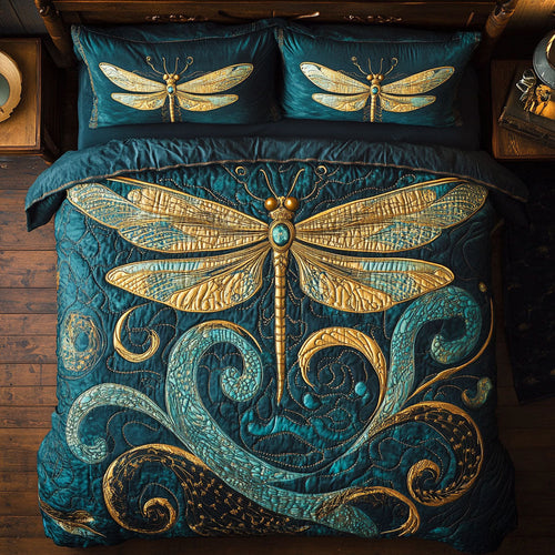 Dragonfly WX2702013CL Quilted Bedding Set