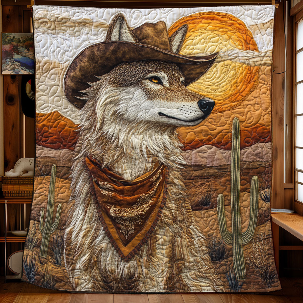 Cowboy Wolf XB0303021CL Quilt Blanket