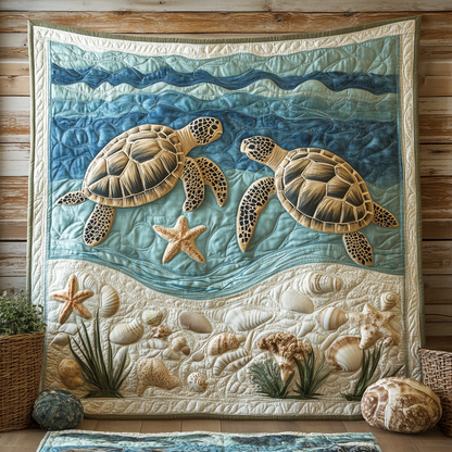 Sea Turtle Serenity WG0101007CL Quilt Blanket