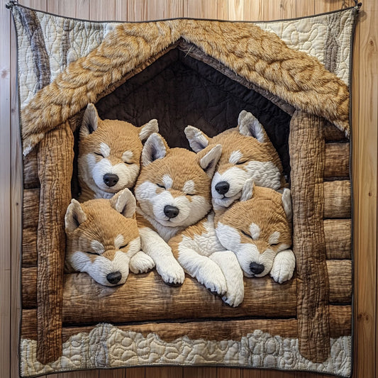 Snuggle Shiba CP1606026CL Quilt Blanket