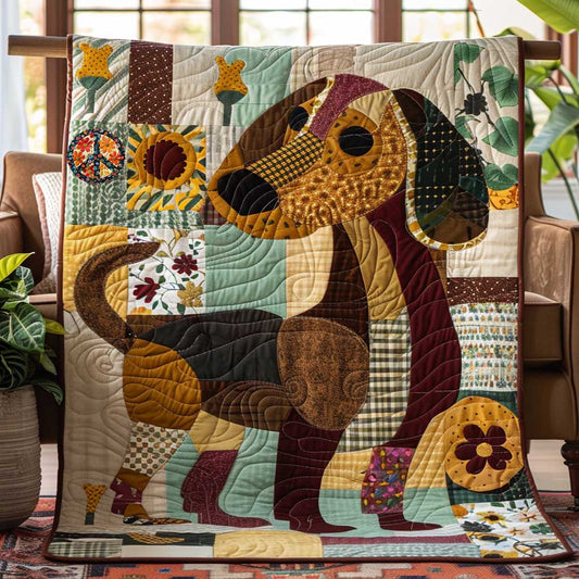 Whimsical Dachshund WN1510021CL Quilt Blanket