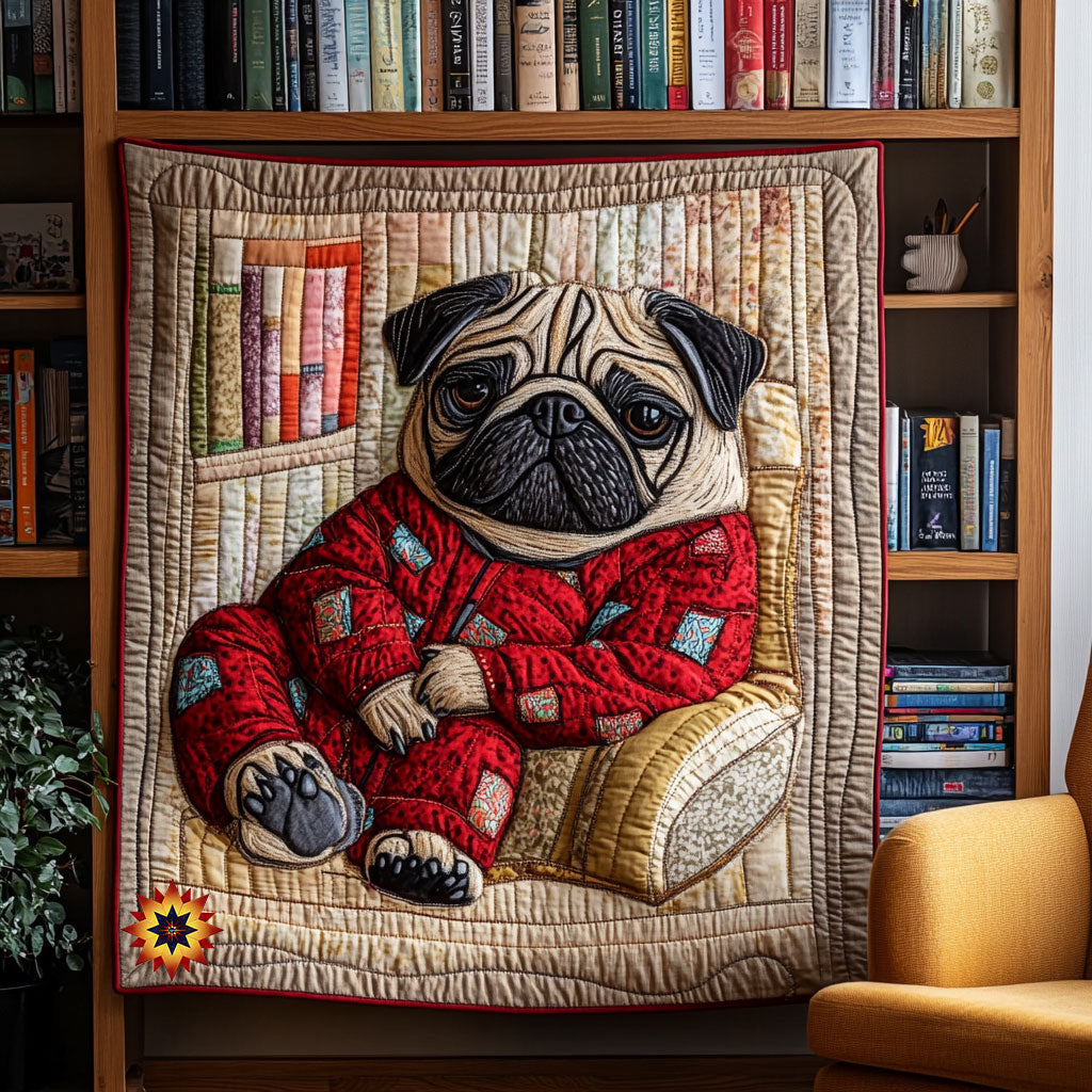 Pugs Seating WX0711037CL Quilt Blanket