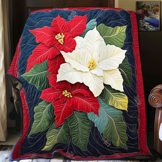 Poinsettia WX1801034CL Quilt Blanket