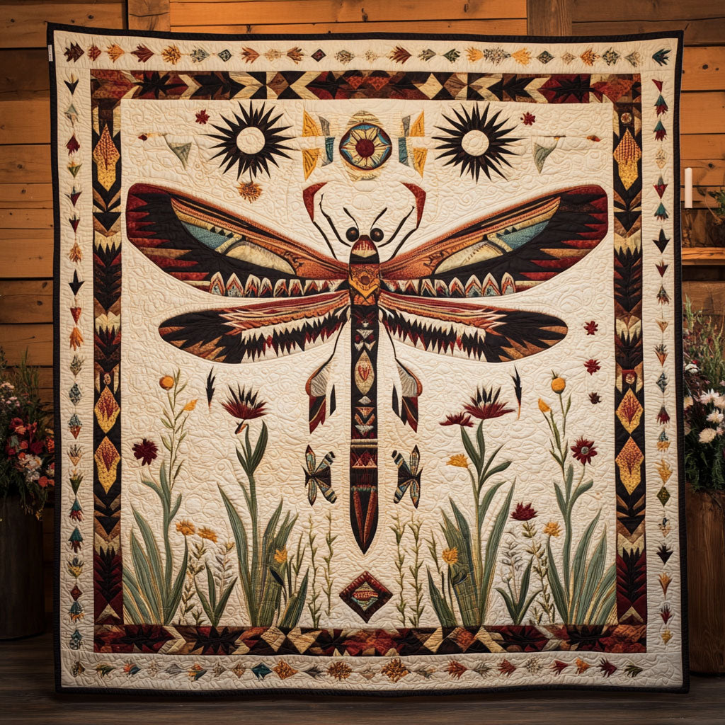 Tribal Dragonfly Wings CW1806044CL Quilt Blanket