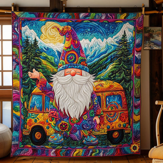 Hippie Gnome Camping WY1312014CL Quilt Blanket