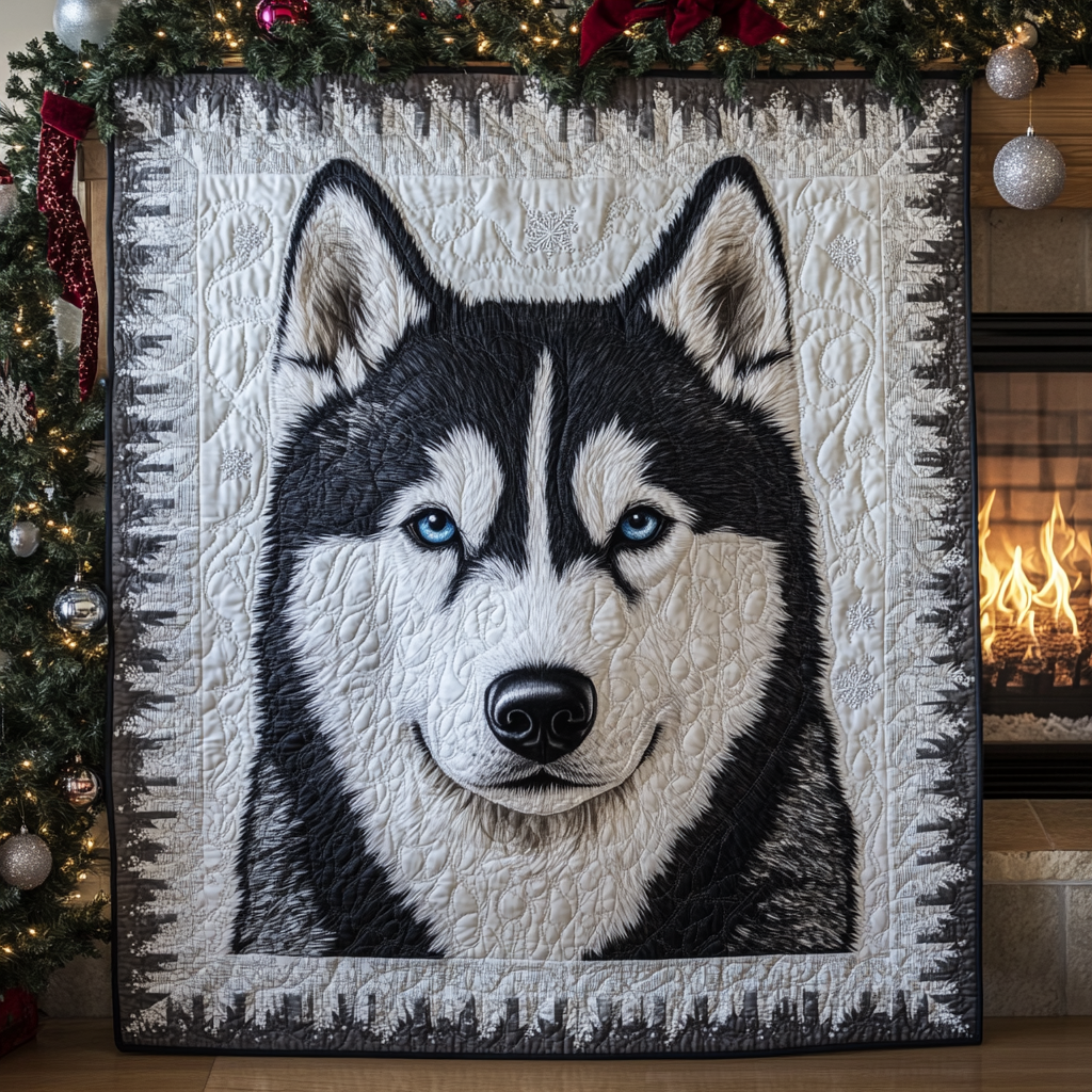 Loyal Gaze Husky YR1401002CL Quilt Blanket