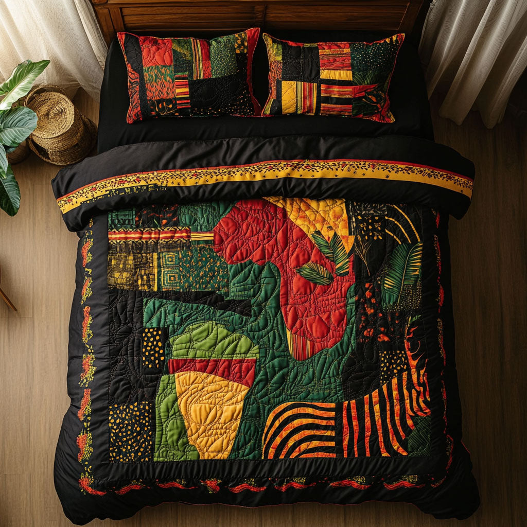 Vibrant Africa Map WY2802123CL Duvet Cover Set