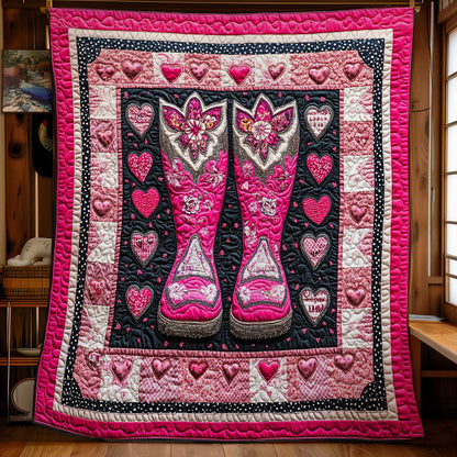 Valentine Cowboy Boots WY0901062CL Quilt Blanket