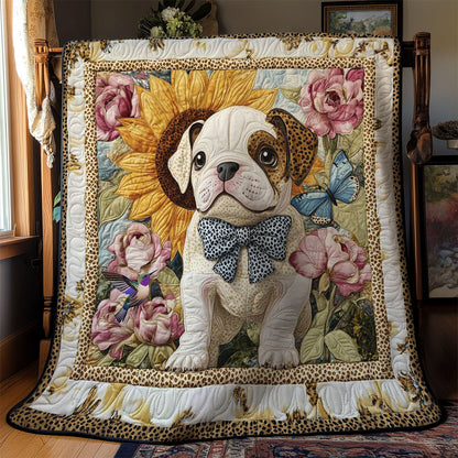 Leopard Charm Bulldog WN2412023CL Quilt Blanket