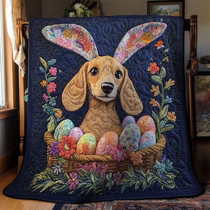 Dachshund Easter Basket WN1501004CL Quilt Blanket