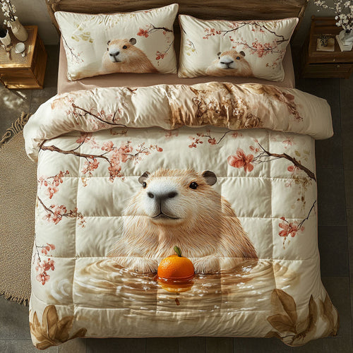 Capybara Orange WT1403078CL Duvet Cover Set