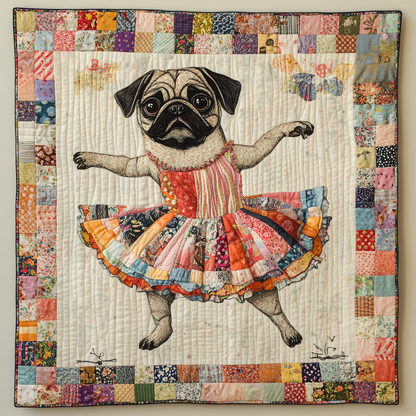 Graceful Pug WN2509091CL Quilt Blanket