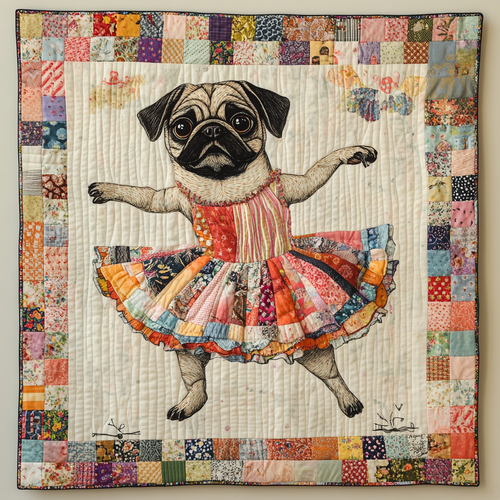 Graceful Pug WN2509091CL Quilt Blanket