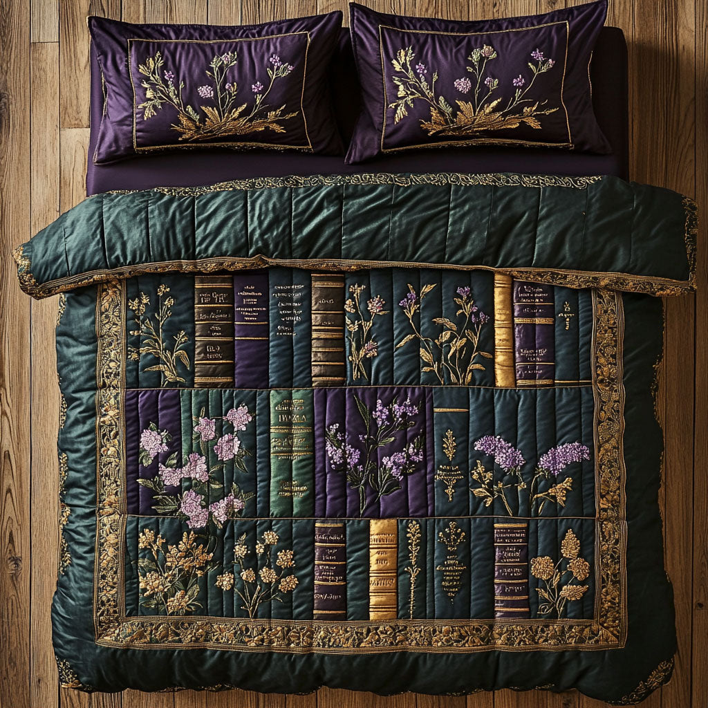 Floral Bookshelf CW2807003CL Duvet Cover Set