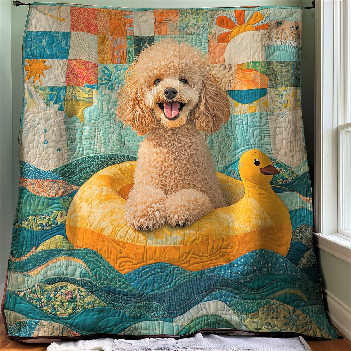 Poodle's Pool XB0303033CL Quilt Blanket