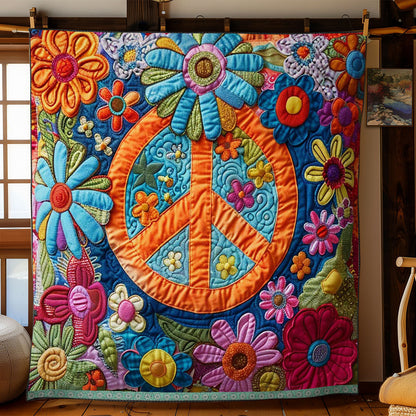 Trippy Hippie Sign WJ2809024CL Quilt Blanket