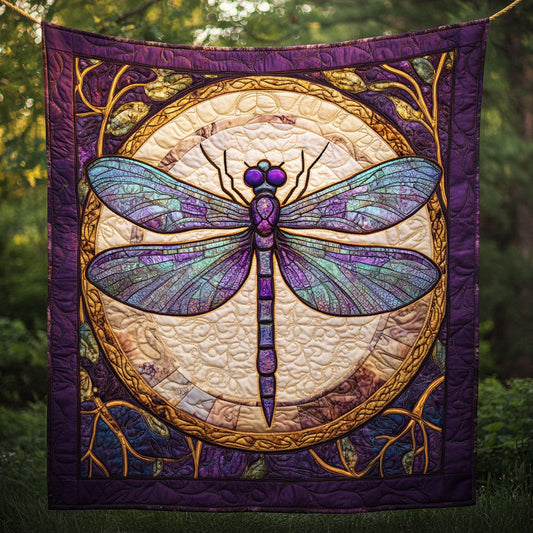 Purple Dragonfly WT2702134CL Quilt Blanket