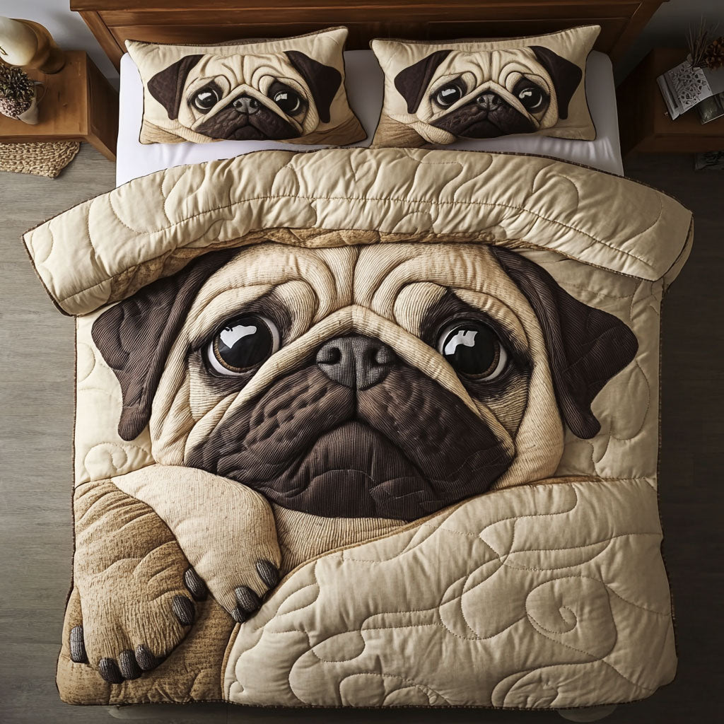 Swelling Pug WY1302115CL Quilted Bedding Set