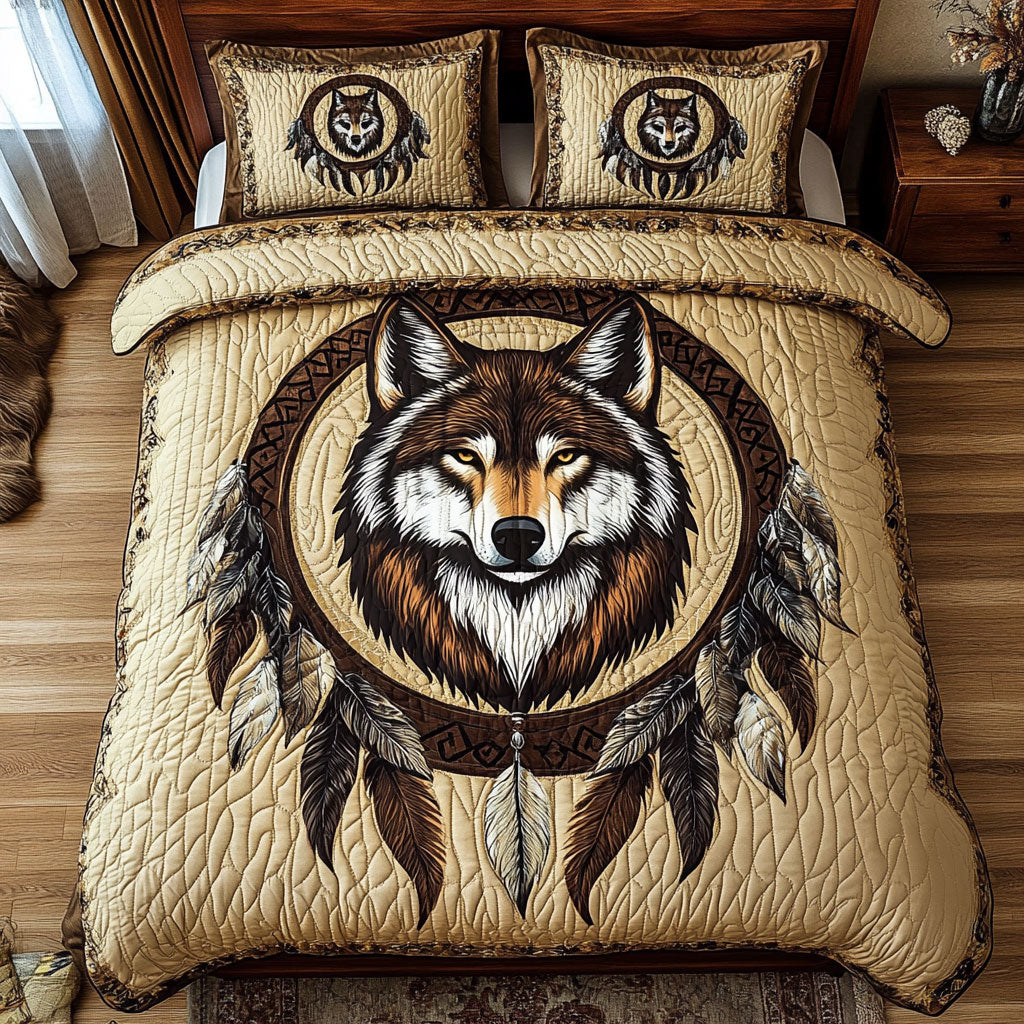 Feathered Wolf WX0703024CL Quilted Bedding Set