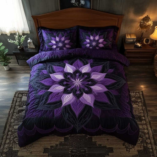 Royal Bloom Flower WN1702036CL Quilted Bedding Set