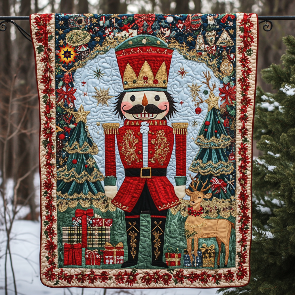Festive Nutcracker WU1312008CL Quilt Blanket