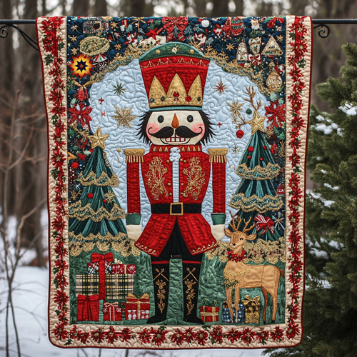Festive Nutcracker WU1312008CL Quilt Blanket