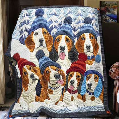 Winter Of Dachshund WY0801090CL Quilt Blanket