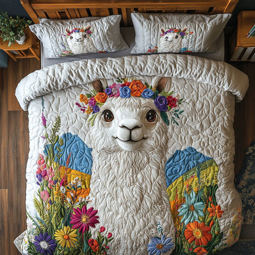 Floral Alpaca WX1403082CL Quilted Bedding Set