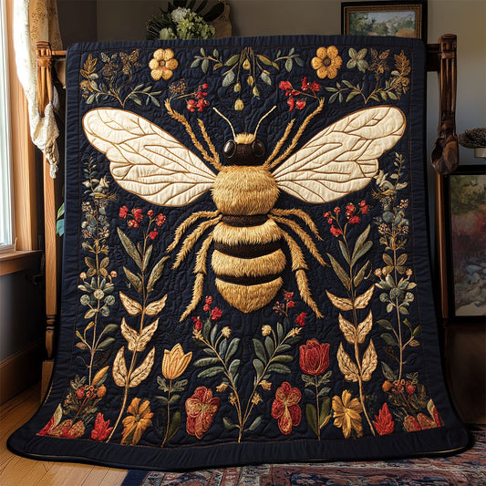 Floral Bee WX2003010CL Quilt Blanket