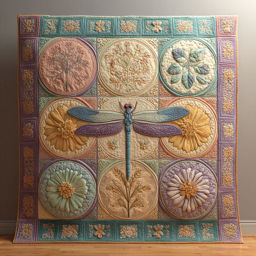 Floral Dragonfly Dream CW1308060CL Quilt Blanket