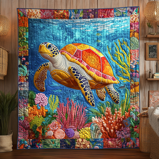 Turtle Tides YR2101016CL Quilt Blanket