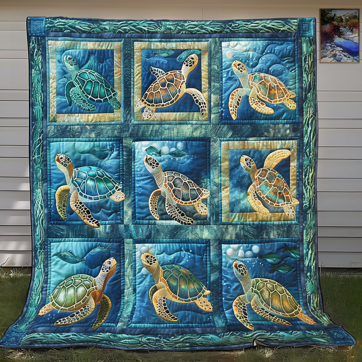 Sea Turtles WO2408031CL Quilt Blanket