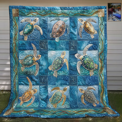 Sea Turtles WO2608030CL Quilt Blanket
