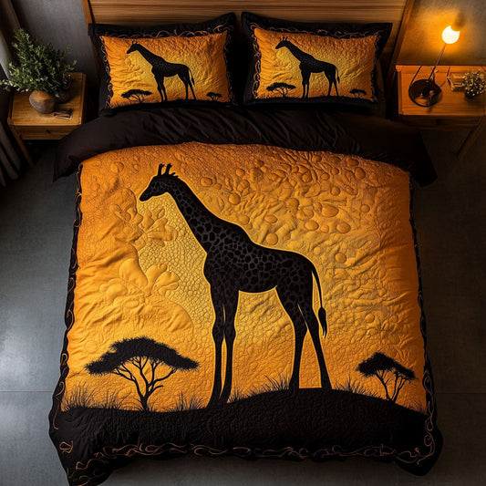 Giraffe In Sahara WX0603039CL Quilted Bedding Set