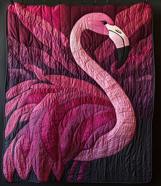 Gorgeous Flamingo WU1501021CL Quilt Blanket