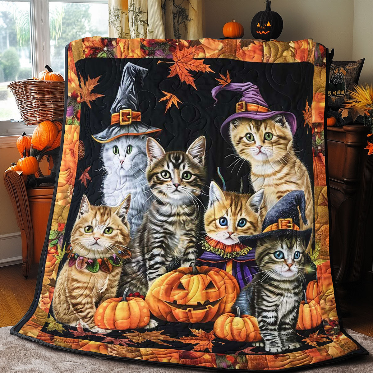 Halloween Cat WJ0609010CL Quilt Blanket