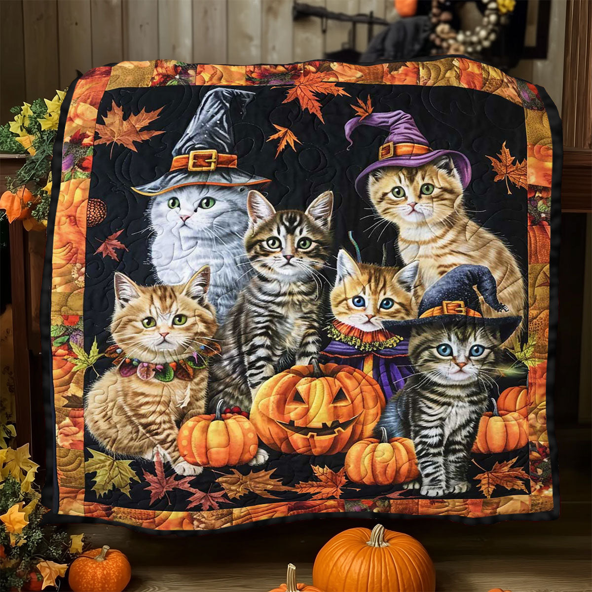 Halloween Cat WJ0609010CL Quilt Blanket