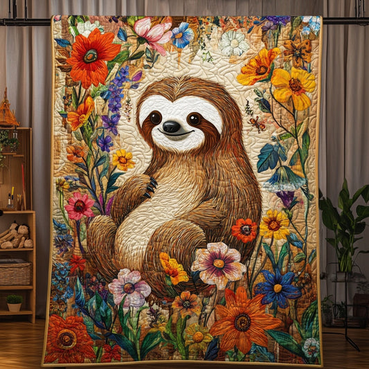 Happy Sloth WU0401113CL Quilt Blanket