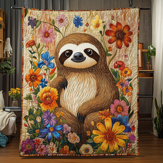 Happy Sloth WU0401114CL Quilt Blanket