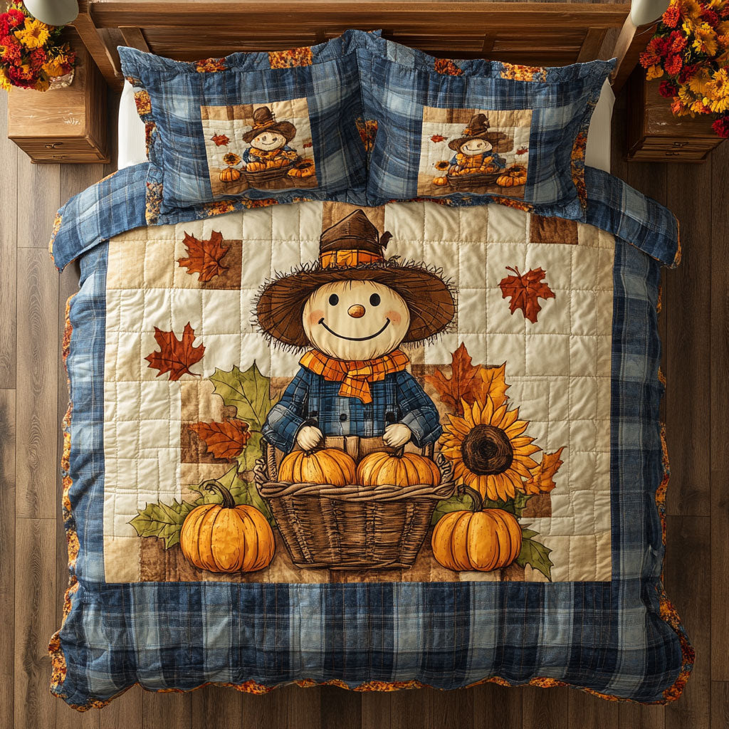 Harvest Scarecrow WX0303026CL Quilted Bedding Set