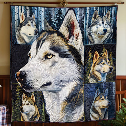 Husky Dogs Is Smart and Strong WO1408024CL Quilt Blanket