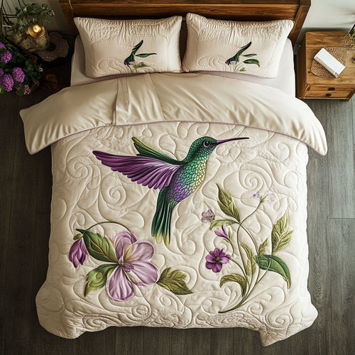 Hummingbird WX0303028CL Quilted Bedding Set