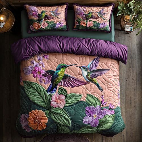 Hummingbird WX2802143CL Quilted Bedding Set
