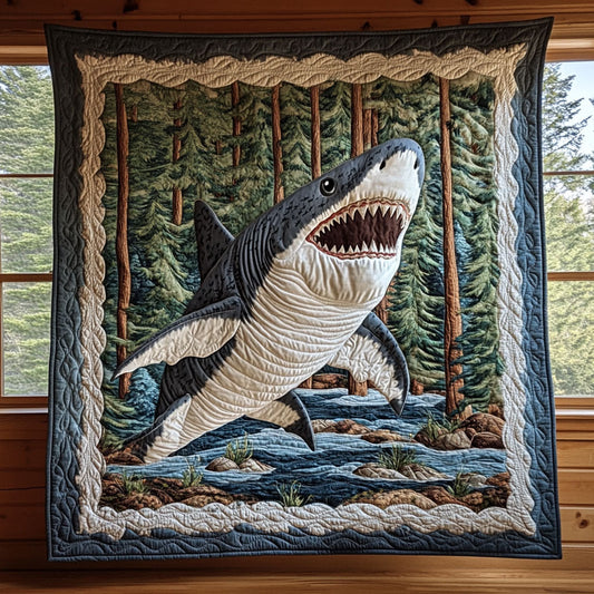 Jungle Shark Jaw CP1206029CL Quilt Blanket