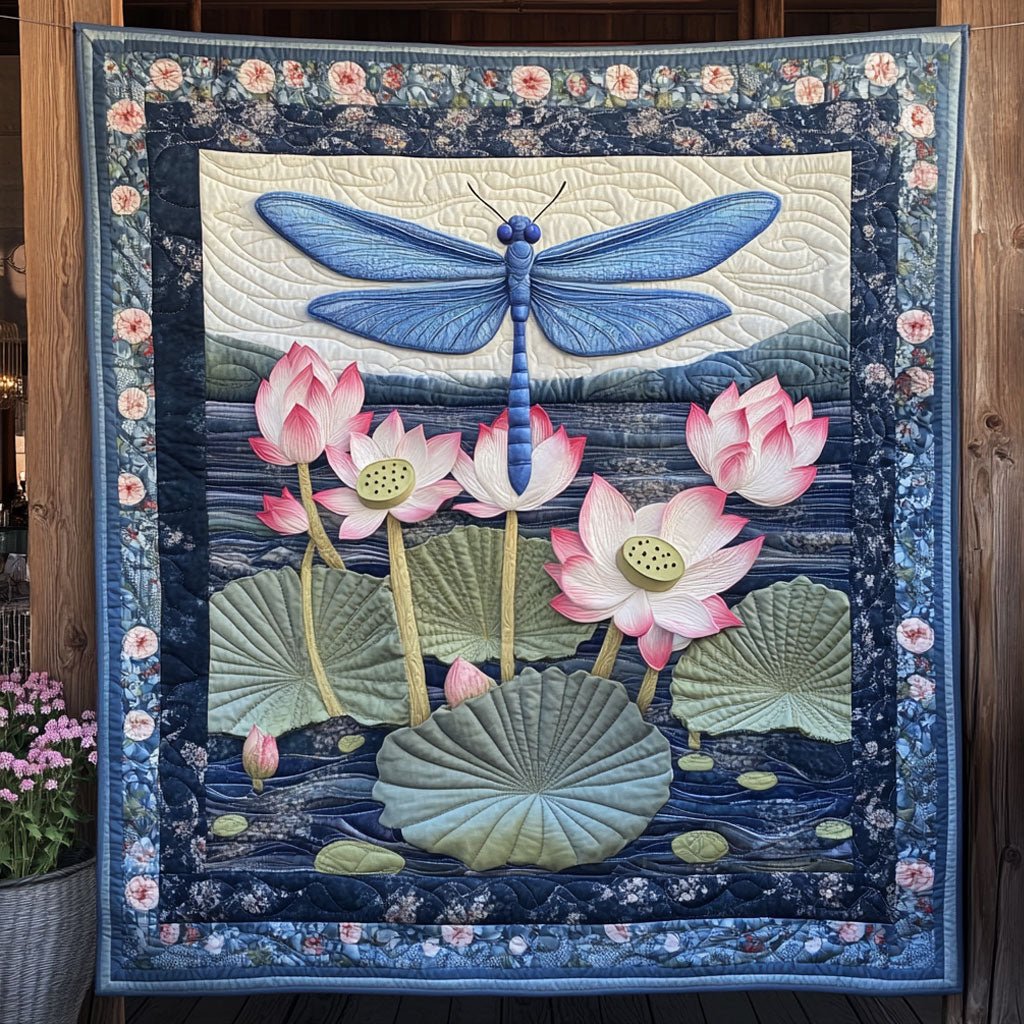 Lotus Pond Guardian CP2406039CL Quilt Blanket