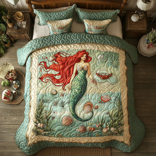 Mermaid WX1303088CL Quilted Bedding Set