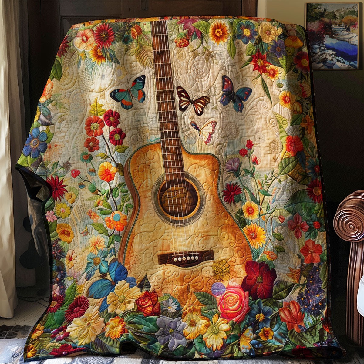 Acoustic Guitar WJ0803001CL Quilt Blanket